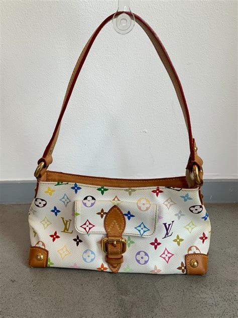 borsa louis vuitton bandoliera a spalla bianco e marrone quadrata